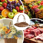 Wicker Flower Basket - Large Woven Wicker Storage Basket with Handle for Fruits, Vegetables, and Party Supplies